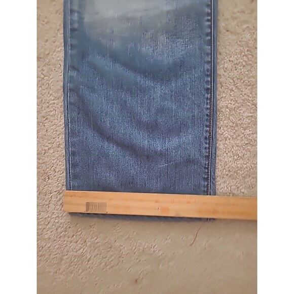 VTG Rocawear Jeans Mens 36x31.5 Blue Baggy Distressed Skater Faded Pipe Hip Hop - Picture 10 of 16